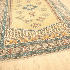 handmade wool rug, sage green rug, aesthetic rug, vintage rug, hipster rug, sustainable area rug, large turkish rug, 8.1x11.5 ft, DC 6563