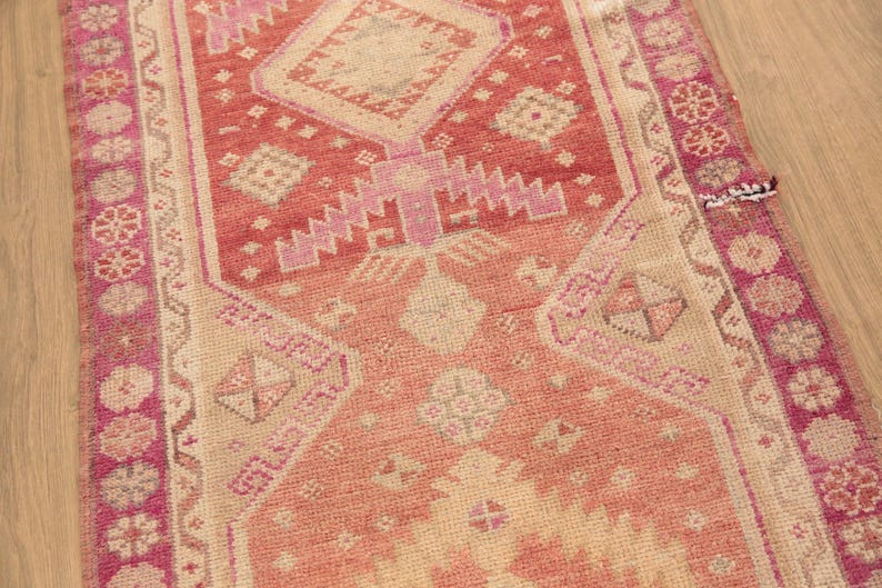 shaggy runner rug, fringed rug, living room runner, herki runner rug, ethnic rug, primitive rug, hand knotted rug, 2.8 x 10.6 ft, DC 6471
