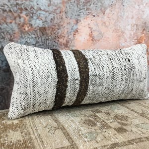 cozy pillow case, vintage rug pillow, handmade cushion, primitive pillow, unique gift, saloon decor, neck pillow cover, 12x26 pillow, DC 03