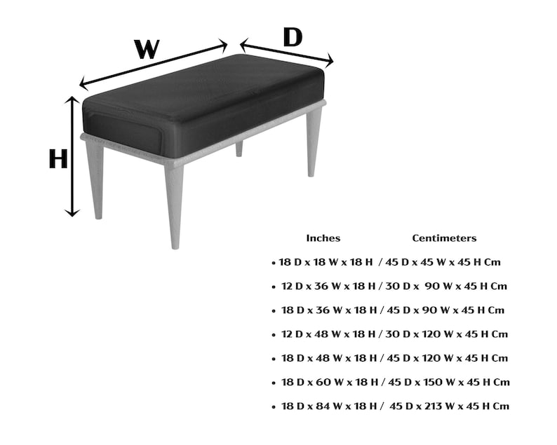 Bench for bedroom, Window bench, Farmhouse bench, Hallway bench, Footstool ottoman, Boho piano bench, Entry bench, Handmade furniture