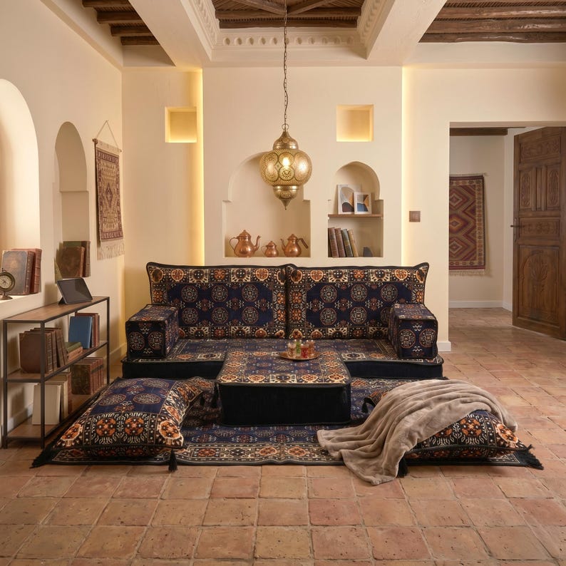 Majlis sofa, Arabic sofa majlis, Majlis sofa set, Handmade u shape sofa, Majlis sofa set, Custom majlis sofa, Balcony pillow, Boho pillow