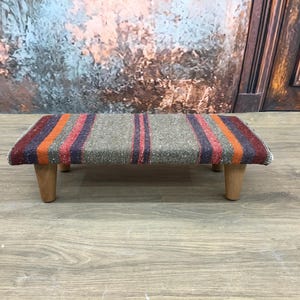 One step stool, Padded step unit, Bed step stool, Foot pad stool, Kilim rug stool, Library stool, Ottoman stool, Pouf stool, DC AB 19