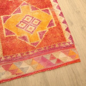 handmade vintage rug, oushak wool rug, bohemian rug, kitchen rug, stair mat, 2.9 x 11.6 ft, soft herki rug, boho decor rug, DC 122