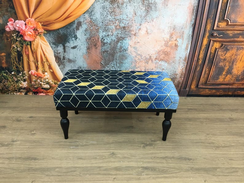 Bench for entry, Ottoman bench, Piano bench, Upholstered bench, Desk bench, Retro bench, Dining bench, Footstool bench, Handmade furniture