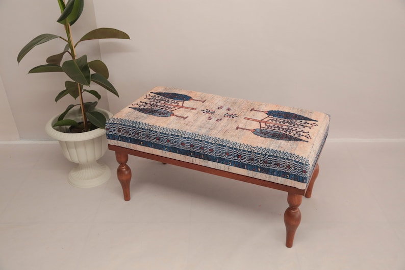 Bench for bedroom, Window bench, Farmhouse bench, Hallway bench, Footstool ottoman, Boho piano bench, Entry bench, Handmade furniture