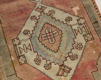 トルコ製ウシャクラグ、軽量、レトロラグ、アンティークラグ、玄関