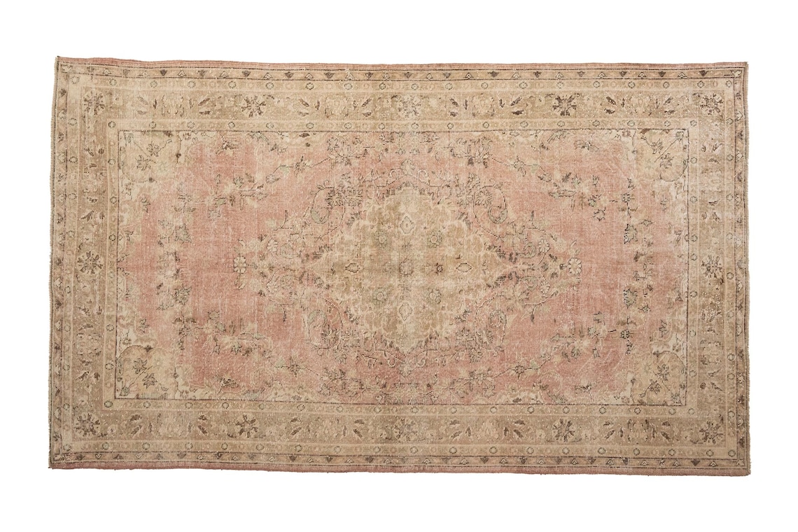 Rug With Flowers, Blush Pink Rug, Aesthetic Rug, Vernal Rug, Large Rug