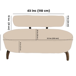 Handmade Couch, Futon Couch, 2 Seater Couch, Sofa For Small Space, Upholstered Sofa, Single Sofa, Lazy Couch, Chic Sofa, Sofa Without Arms