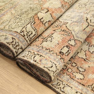 soft colored rug, antique oushak rug, bohemian rug, housewarming rug, vintage turkish rug, 3.2x6.3 ft, trditional rug, gallery rug, DC 7089