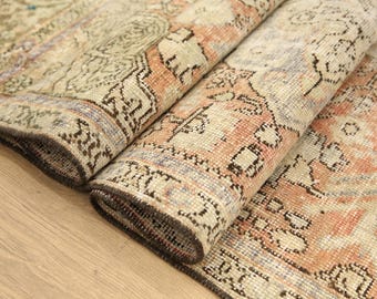 soft colored rug, antique oushak rug, bohemian rug, housewarming rug, vintage turkish rug, 3.2x6.3 ft, trditional rug, gallery rug, DC 7089