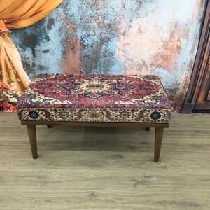 Piano bench, Turkish bench, Upholstered bench, Vanity bench, Retro bench, Living room bench, Footstool bench, Office bench, Boho decor bench