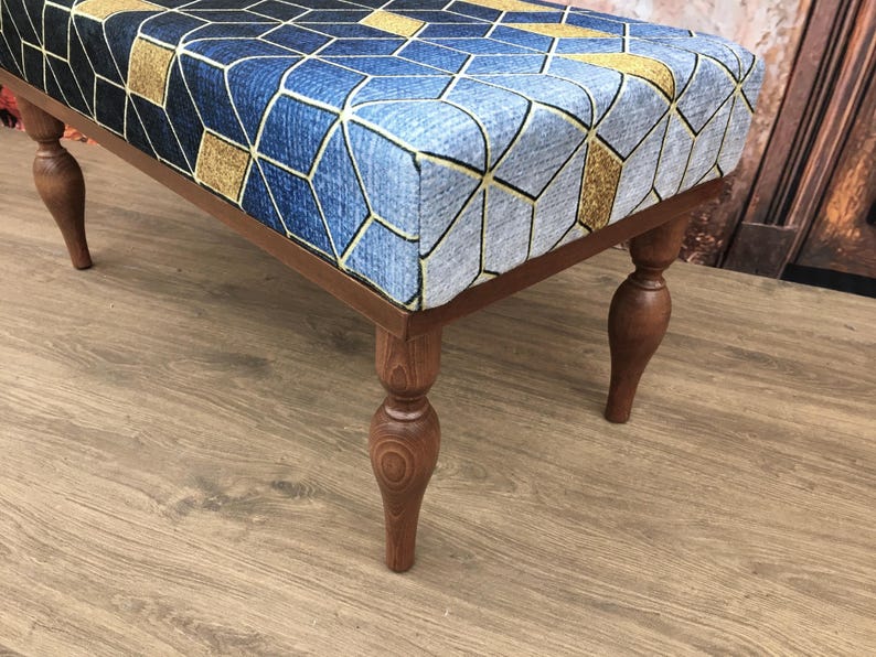 Bench for entry, Ottoman bench, Piano bench, Upholstered bench, Desk bench, Retro bench, Dining bench, Footstool bench, Handmade furniture