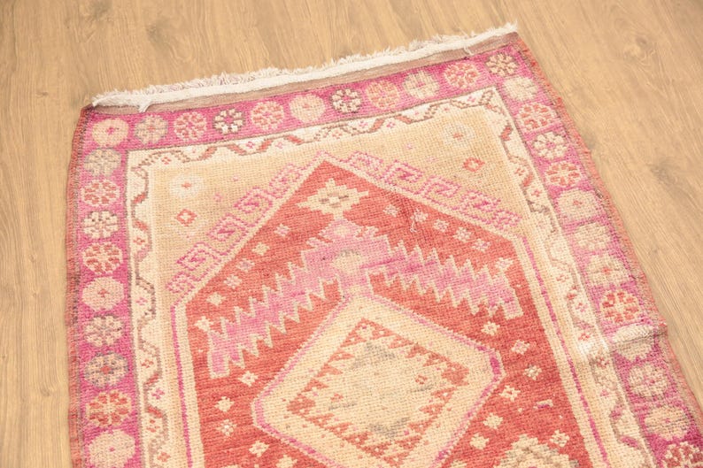 shaggy runner rug, fringed rug, living room runner, herki runner rug, ethnic rug, primitive rug, hand knotted rug, 2.8 x 10.6 ft, DC 6471