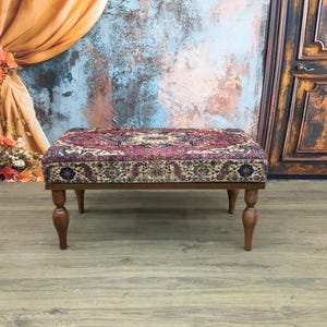 Piano bench, Turkish bench, Upholstered bench, Vanity bench, Retro bench, Living room bench, Footstool bench, Office bench, Boho decor bench