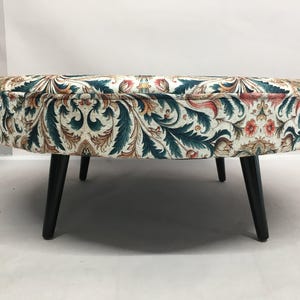 Round coffe table, Circle mid table, Handmade ottoman bench, Boho chic ottoman, Floral coffee table, Breakfast table