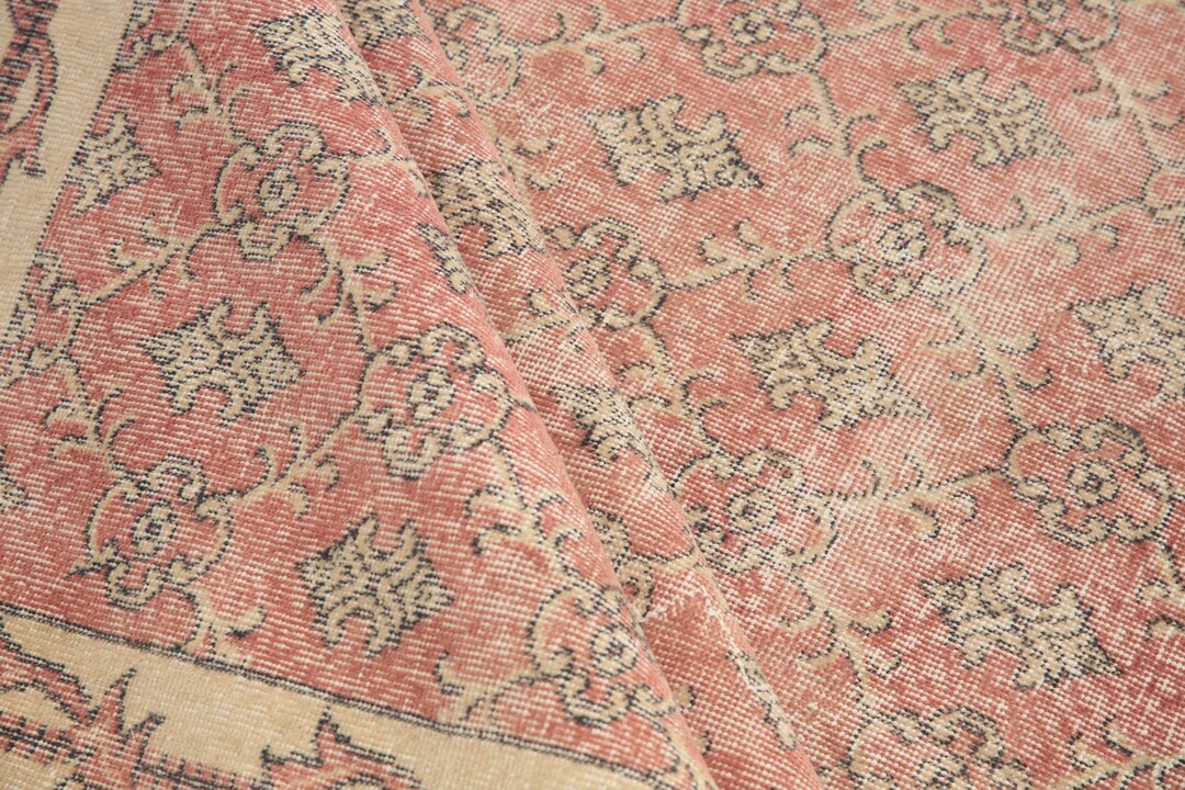 Dining Table Rug Ikat Rug Ethnic Area Rug Turkish Pink Rug Etsy