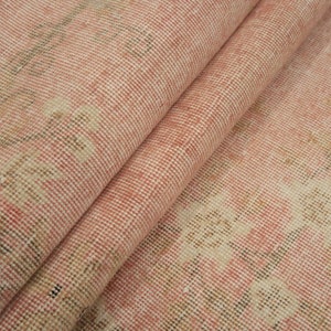 low pile area rug, trellis rug, pink rug for bedroom, oriental rug, vintage oushak rug, 3.7 x 7.1 ft, turkish rug, aesthetic rug, DC 3273