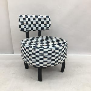 Checkered armchair, Designer chair, High-quality fabric chair, Eclectic chair, Upholstered chair, Designer chair, Set of chair, DCP 5045