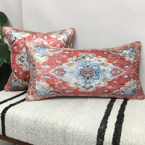 Pink throw pillow, Ottoman pillow, Bedding pillow, Fireplace cushion, Handmade pillow, Retro pillow cover, Oriental pillow, DCP 4213