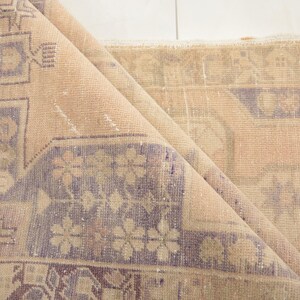 rugs for bedroom, minimal rug, antique rug, turkish vintage rug, cute rug, pale rug, oushak pink rug, 4.3 x 7.4 ft, rustic rug, DC 1614 image 2