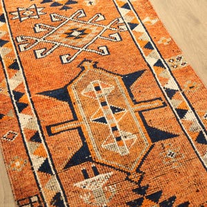 schattig tapijt, geometrisch designtapijt, nomadisch tapijt, abstract designtapijt, herki runner tapijt, antiek tapijt, traptapijt, 2,9 x 11,9 ft, DC 6441 afbeelding 4
