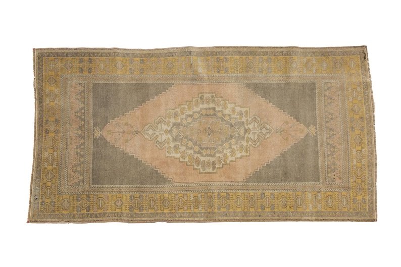 Antique Oushak Rug, Foyer Rug, Ethnic Rug, Herki Turkish Rug, Wool Rug