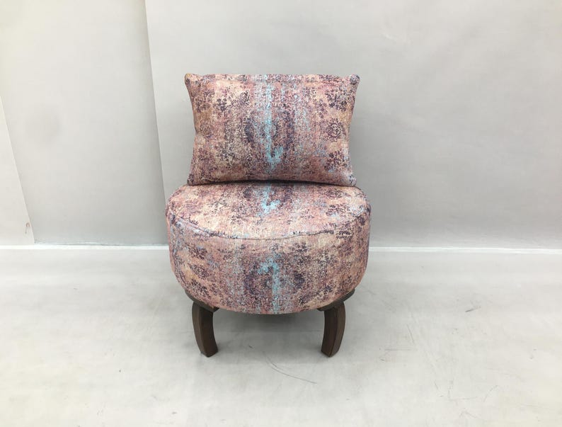 Low Barrel Chair, Lounge Chair, Upholstered Chair, Corner Chair, Cocktail Chair, Luxury Chair, Lobby Chair, Cozy Vanity Chair, DCP 397