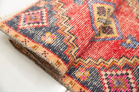 アンティークトルコラグ、ボヘミアンウールラグ、ウシャクラグ