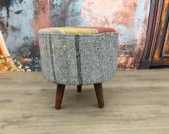 Dressing table bench, Kilim rug bench, Accent bench, Footstool bench, Round bench, Bean bag bench, Bohemian bench, Piano bench, DCFV 08