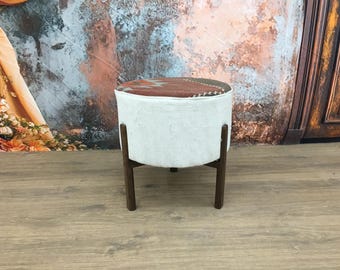Ottoman stool, Footstool pouf, Vanity table stool, Foot rest with leg, Tiny stool, Stool for sofa, Porch stool, Kilim covered stool, DCFV 40