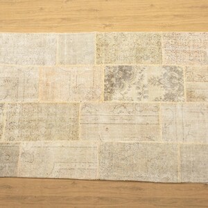 patchwork rug, faded woven rug, vintage large rug, new house gift, utility rug, turkish rug, 5.2x7.9 ft, handknotted rug, cool rug, DC 7248
