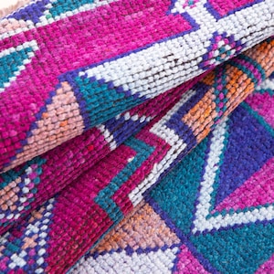 purple turkish rug, oushak runner rug, herki rug, vintage rug, organic runner, bohemian wool rug, 2.9 x 11.7 ft, ikat rug, aztec rug, DC 177