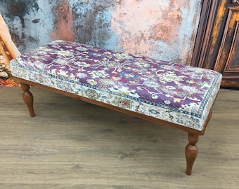 Handmade bench, Hallway bench, Dressing table bench, Upholstered bench, Coffee bench, Bench for bedroom, Entryway bench, Footstool ottoman