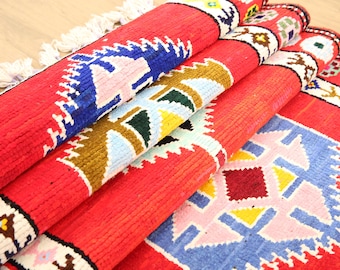 primitve rug, long size rug, entryway rug, handmade herki rug, turkish oushak rug, aisle runner, 2.7x12.2 ft, vintage rug, soft rug, DC 7172
