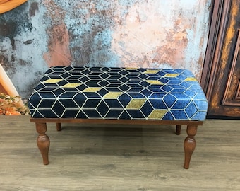 Bench for entry, Ottoman bench, Piano bench, Upholstered bench, Desk bench, Retro bench, Dining bench, Footstool bench, Handmade furniture
