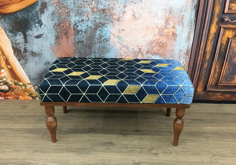 Bench for entry, Ottoman bench, Piano bench, Upholstered bench, Desk bench, Retro bench, Dining bench, Footstool bench, Handmade furniture
