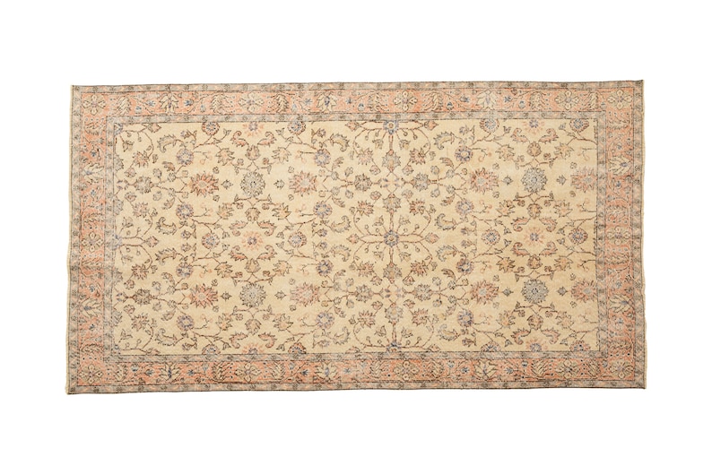 astoral rug, rugs for bedroom, boho rug, genuine wool rug, vintage rug, ottoman rug, turkish handmade rug, 5x9 ft, oushak area rug,