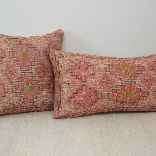 Oreiller de décoration intérieure, taie d'oreiller ikat, oreiller rose, oreiller géométrique, oreiller multicolore, oreiller ethnique, oreiller nomade, oreiller doux, DCP 5288