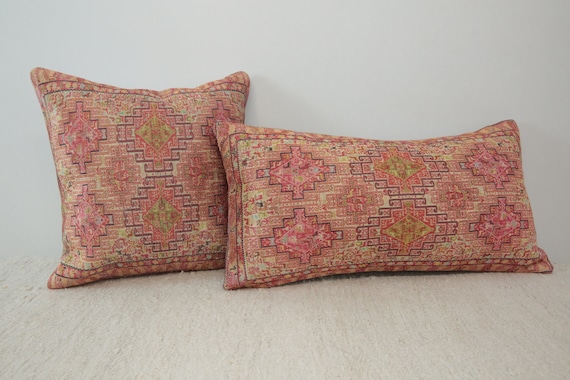 Home decor pillow, Ikat pillow cover, Pink pillow, Geometric pillow, Multicolor pillow, Ethnic pillow, Nomadic pillow, Soft pillow, DCP 5288