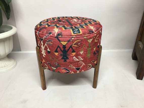 Ottoman stool, Vanity stool, Covered stool, Porch stool, Portable stool, Ethnic footstool, Dressing table stool, Artisan chair, Pouf bench