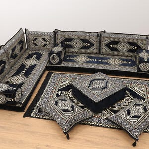 Arabic Floor Seating, Majlis Seating Set, Arabic Style Set, Floor Seating Sofa, Oriental Sofa Set, Turkish Floor Sofa, Moroccan Majlis