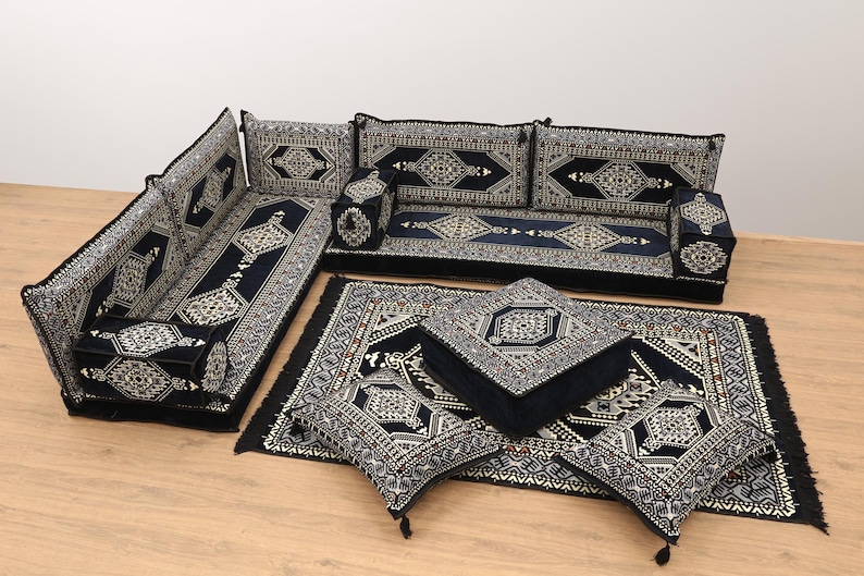 Arabic Floor Seating, Majlis Seating Set, Arabic Style Set, Floor Seating Sofa, Oriental Sofa Set, Turkish Floor Sofa, Moroccan Majlis