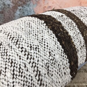 cozy pillow case, vintage rug pillow, handmade cushion, primitive pillow, unique gift, saloon decor, neck pillow cover, 12x26 pillow, DC 03