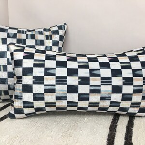 Check pillow cover, Retro pillow, Modern pillow, Hotel pillows, Euro sham cover, Pillow for bed, Farmhouse pillow, Sofa pillowcase, DCP 5045