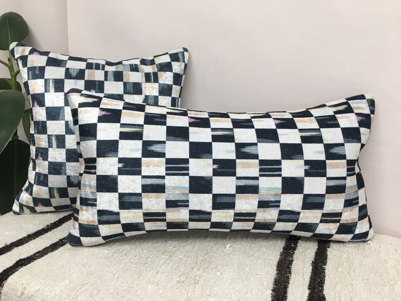 Check pillow cover, Retro pillow, Modern pillow, Hotel pillows, Euro sham cover, Pillow for bed, Farmhouse pillow, Sofa pillowcase, DCP 5045