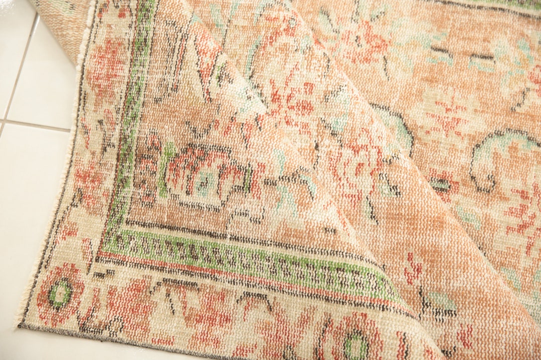 Pastel Color Rug Pastel Color Rug, Vintage Area Rug, Handknotted Rug, Throw Rug, Dining ...