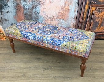 Ottoman for bedroom, Purse bench, Oriental bench, Hallway bench, Upholstered bench, Bohemian bench, Blanket bench, Window bench, Shoe bench