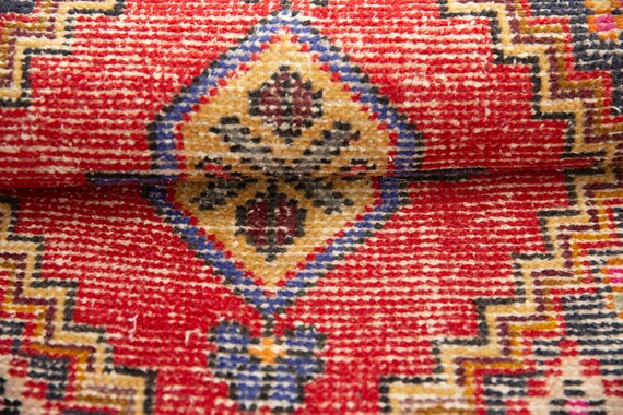 アンティークトルコラグ、ボヘミアンウールラグ、ウシャクラグ