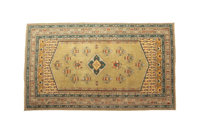 handmade wool rug, sage green rug, aesthetic rug, vintage rug, hipster rug, sustainable area rug, large turkish rug, 8.1x11.5 ft, DC 6563