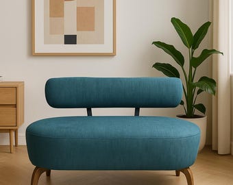 Divano fatto a mano, divano futon, divano a 2 posti, divano per piccoli spazi, divano imbottito, divano singolo, divano pigro, divano chic, divano senza braccioli